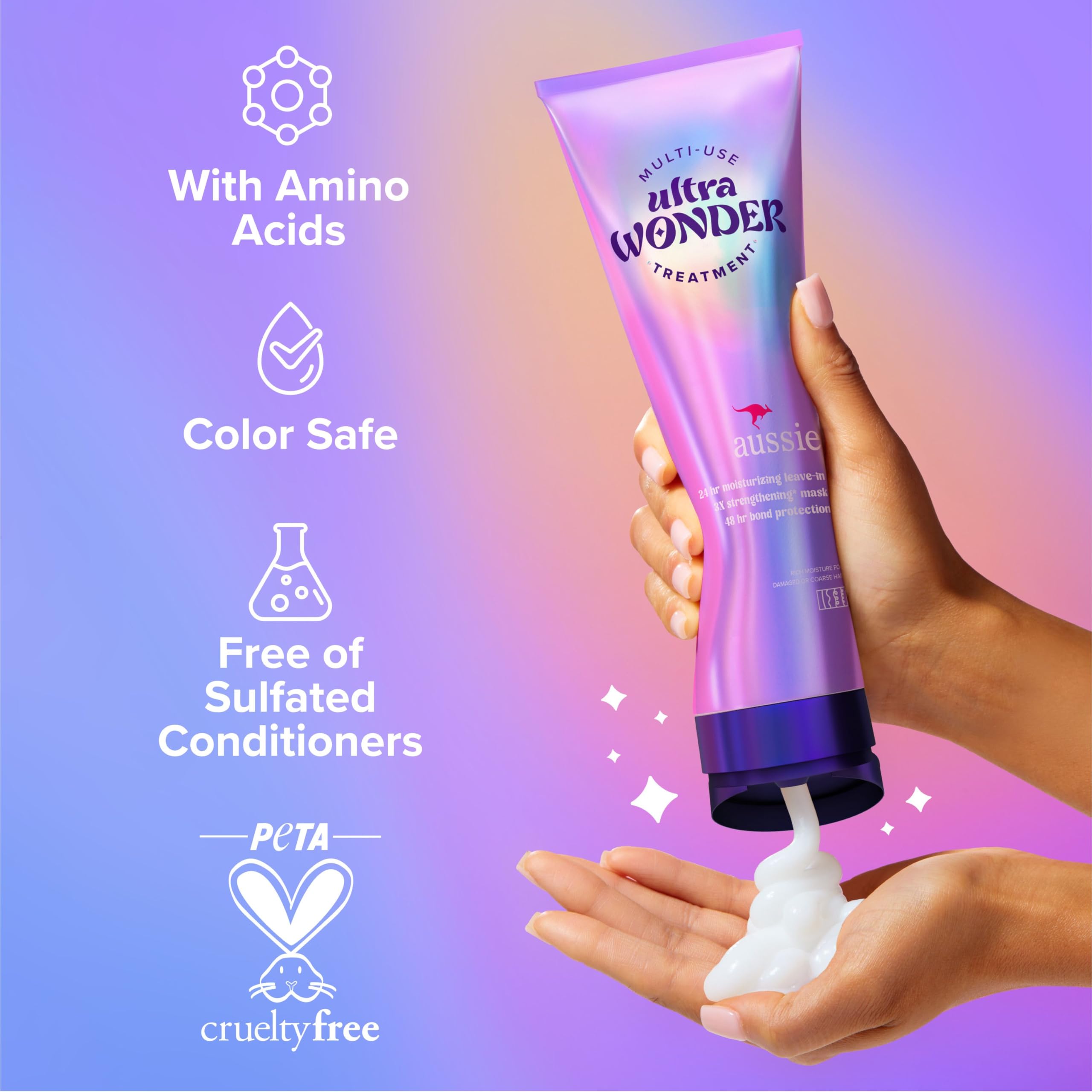 Aussie Ultra Wonder Treatment All-in-1 Leave-In, Mask and Pre-Wash
